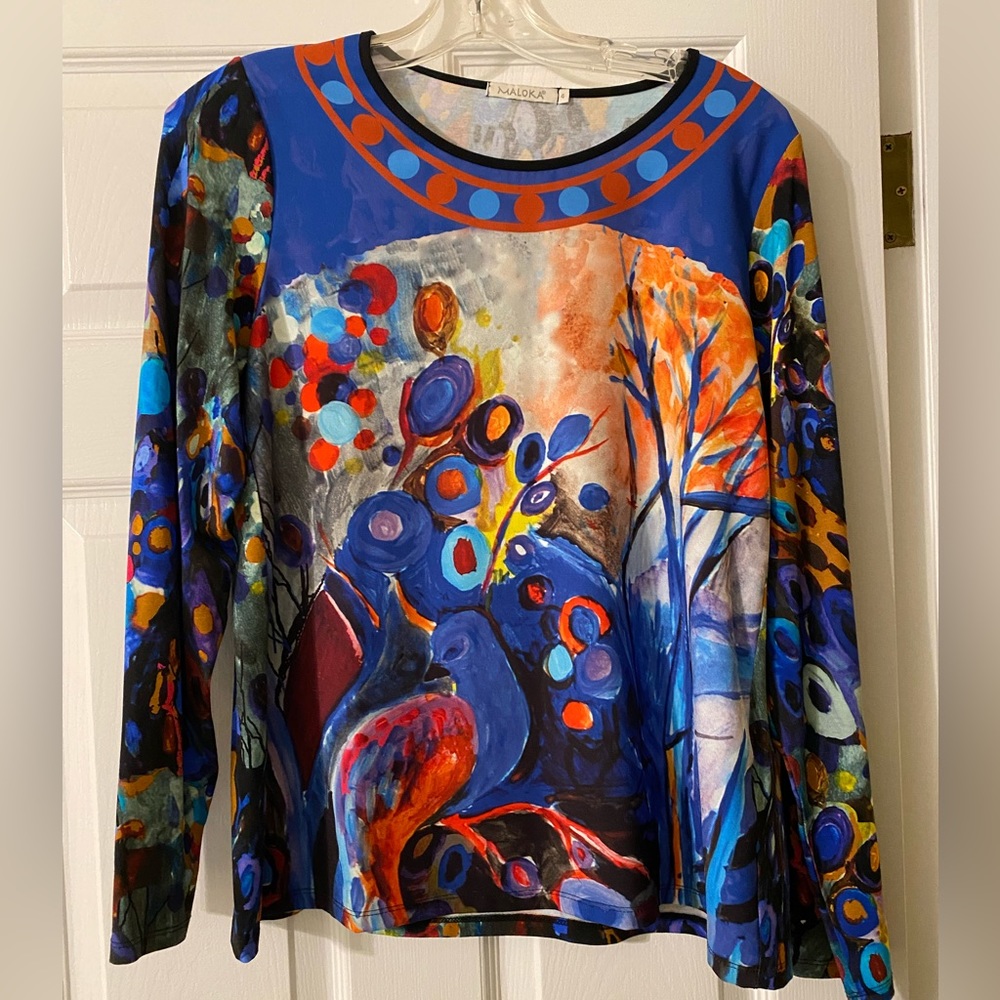 Maloka long sleeve colourful top